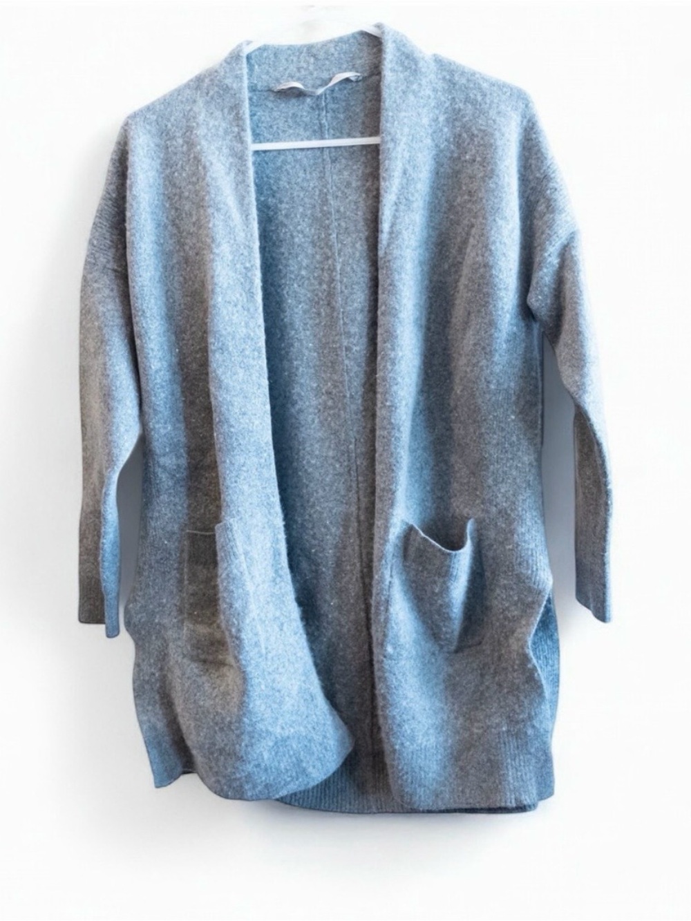 Athleta Gray Wool Cashmere Sweater Cardigan Womens Medium